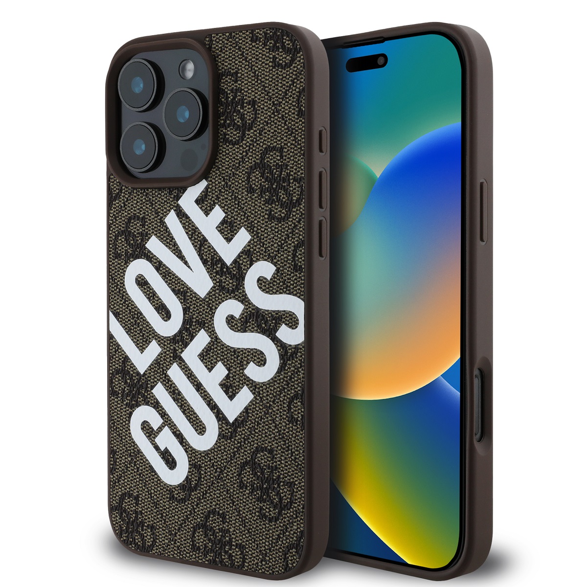 cps-a6bb51d085fdc9db9880141fa5834aea-2026-03-05-08-58-20 Guess PU Leather 4G Big Love Logo MagSafe Zadní Kryt pro iPhone 16 Pro Max Brown - imagine 1