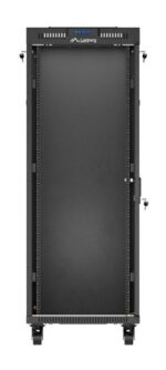 Standing installation rack cabinet 19  32U 600x1000 black glass door LCD Lanberg (flat pack) - imagine 7