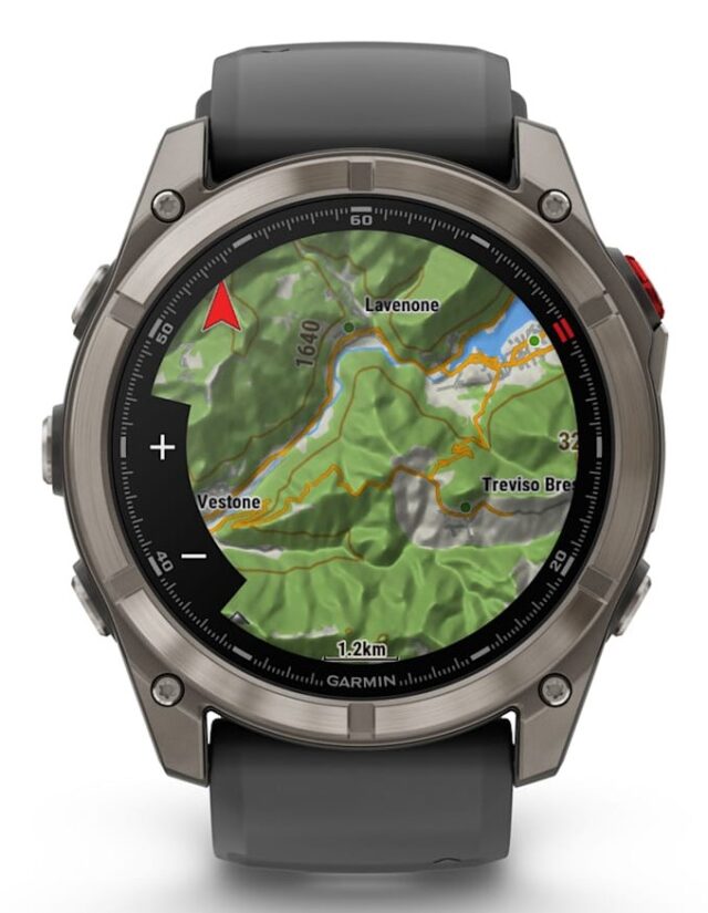 Garmin fenix 8 Pro 3.56 cm (1.4 ) AMOLED 51 mm Digital 454 x 454 pixels Touchscreen Graphite  Titanium Wi-Fi GPS (satellite) - imagine 6