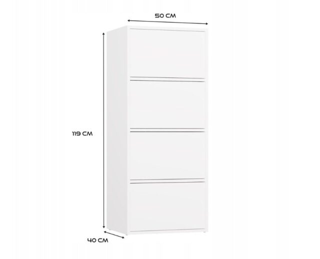 ALMA WHITE CHEST OF DRAWERS - imagine 7