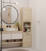 Topeshop S40 SONOMA bathroom storage cabinet Oak - imagine 7