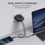 AUKEY PA-D5 GaN mobile device charger Black 2xUSB C Power Delivery 3.0 63W 6A Dynamic Detect - imagine 2
