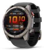 Garmin fenix 8 Pro 3.56 cm (1.4 ) AMOLED 51 mm Digital 454 x 454 pixels Touchscreen Graphite  Titanium Wi-Fi GPS (satellite)
