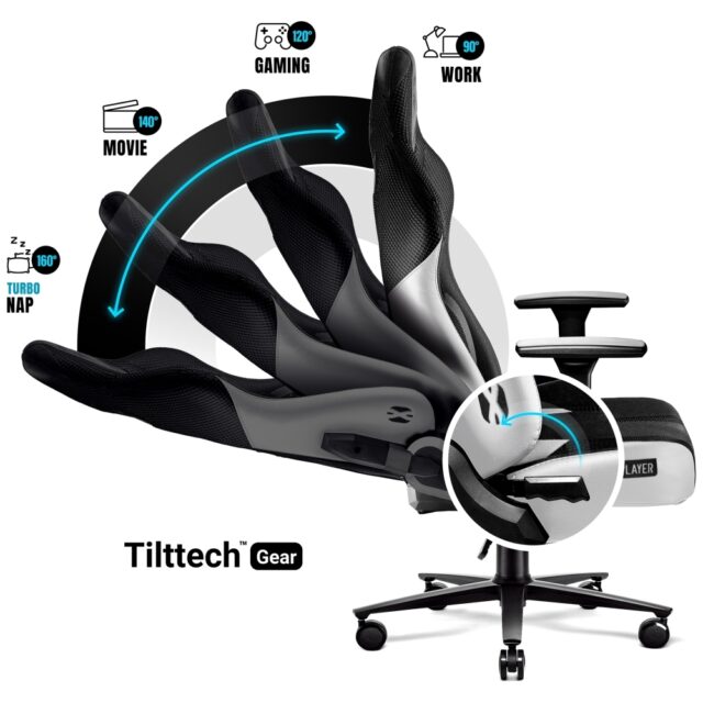 Gaming chair Diablo Chairs X-Player 2.0 King Size white-black - imagine 7