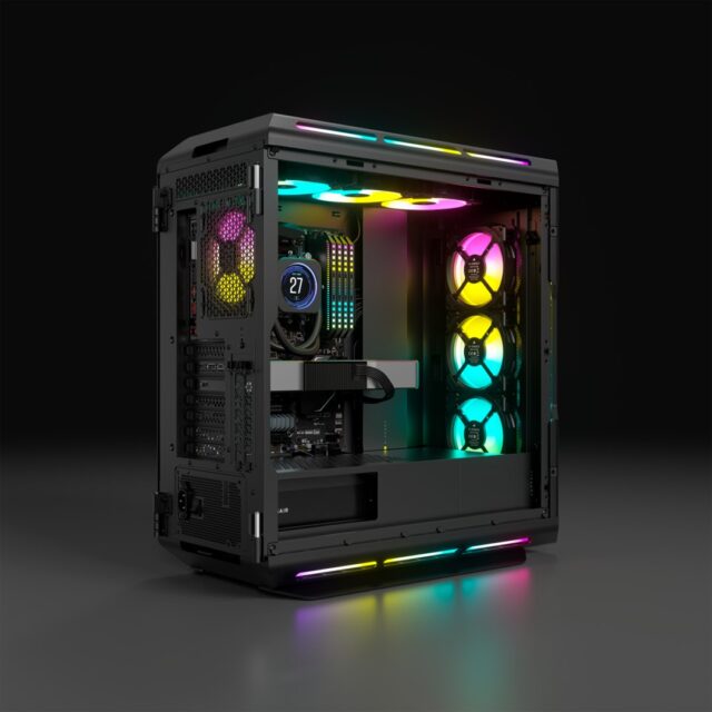 Corsair | Tempered Glass Smart Case | iCUE 5000T RGB | Side window | Black | Mid-Tower | Power supply included No | ATX - imagine 5