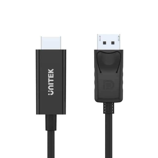 UNITEK Y-5118CA video cable adapter 1.8 m HDMI Type A (Standard) DisplayPort Black - imagine 3