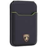 Magnetic Wallet Lamborghini D1 Genuine Leather MagSafe Phone Stand green - imagine 2