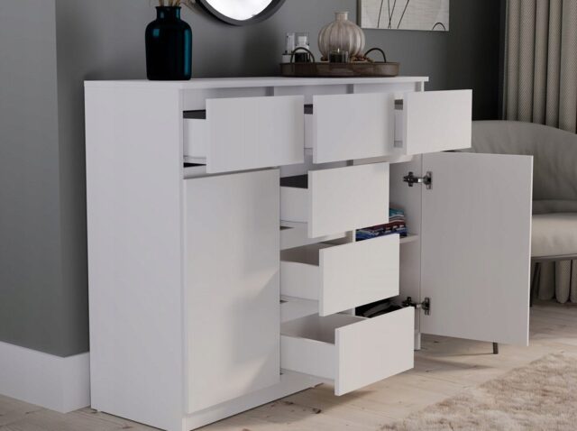 MALWA 2D6S WHITE CHEST OF DRAWERS - imagine 6
