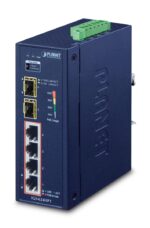 PLANET IGS-624HPT network switch Unmanaged Gigabit Ethernet (10/100/1000) Power over Ethernet (PoE) Blue - imagine 2