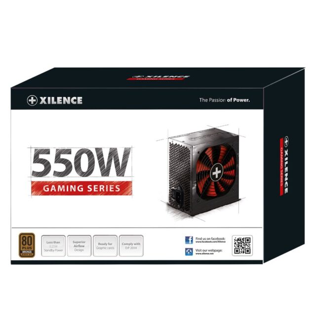 Xilence Performance A+ XN215 power supply unit 550 W 20+4 pin ATX ATX Black - imagine 4
