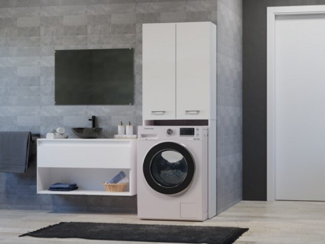 Bathroom cabinet Pola DD - White - imagine 7