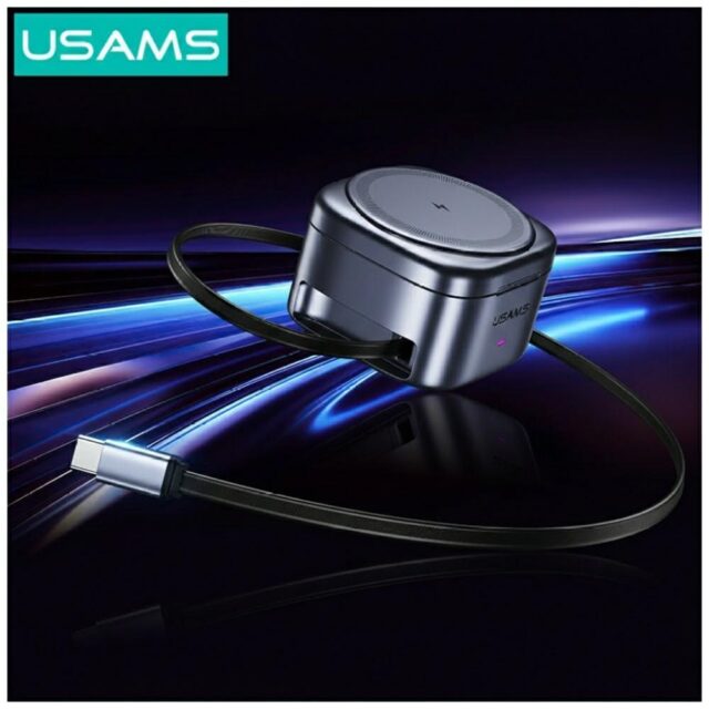 Wireless charger 3in1 Usams CD257 Qi2 tarnish - imagine 4