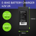 Qoltec 50761 Charger for e-bike batteries 36V | 42V | 2A | 5.5*2.5 - imagine 3