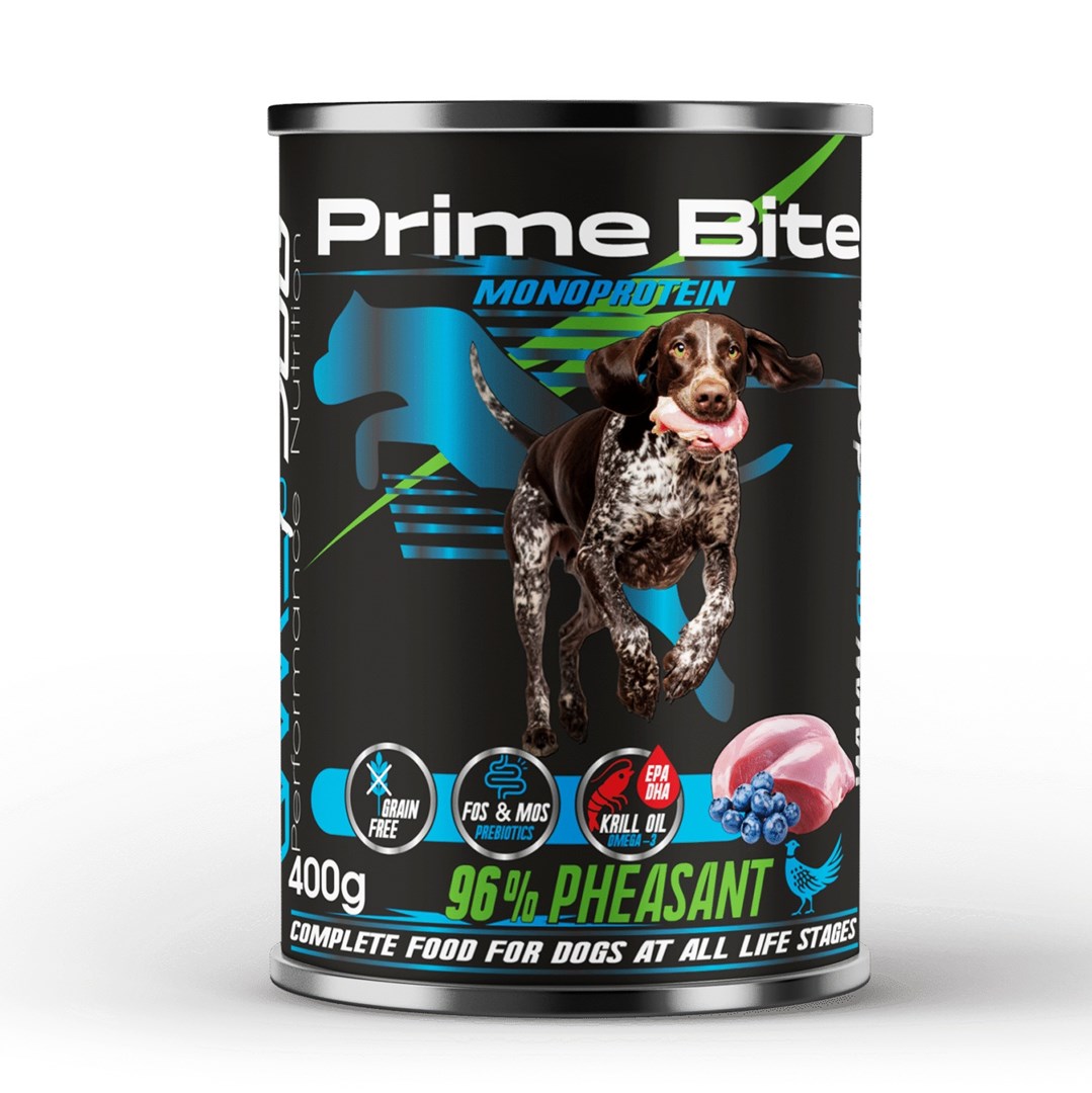 cps-aad433ae90cd87a713e0e4c42c7e6bdf-2026-03-22-05-14-36 PRIME BITE Monoprotein Pheasant with berries - wet dog food - 400g - imagine 1
