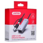 UNITEK ADAPTER USB-A/USB-C - RJ-45 2.5 GBIT  U1313C - imagine 2