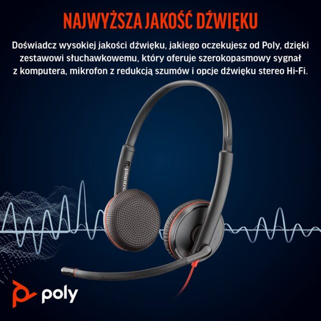 Poly Blackwire 3225 Stereo USB-C +USB-A +3 5mm - imagine 9