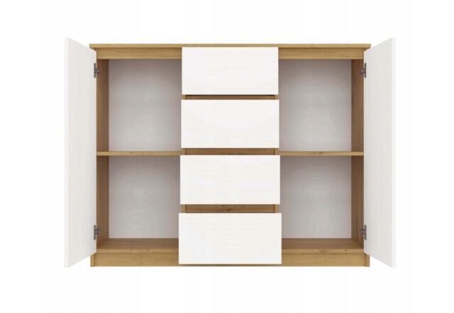 ARTISAN 2-DOOR 4-DRAWER CHEST OF DRAWERS/WHITE - imagine 5