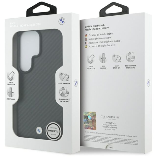 Case BMW Sign Magnetic Carbon Fiber      MagSafe for Samsung Galaxy S26 Ultra black - imagine 8