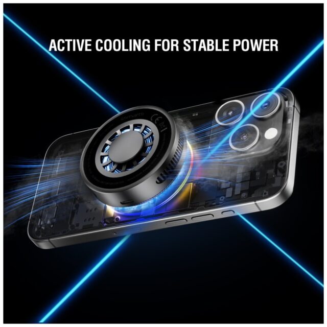 Wireless charger 4smarts 25W Qi2 25 MagSafe RGB grey - imagine 3