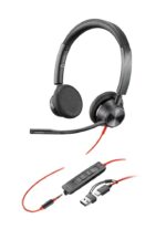 HP Poly Blackwire 3325 Stereo USB-C Headset +3.5mm Plug +USB-C/A Adapter - imagine 4