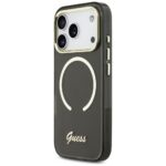 Case Guess IML Script Metal MagSafe for   iPhone 17 Pro Max black - imagine 2