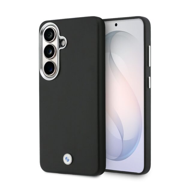 BMW Signature PU Leather Metal Logo Magnetic Zadní kryt pro Samsung Galaxy S26 Black - imagine 9