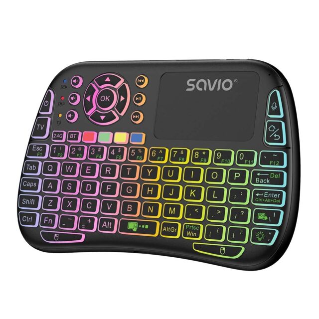 Savio SAVMKW-04 mobile device keyboard QWERTY US English USB Type-C Black - imagine 2