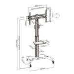 Techly Trolley Floor Support with Shelf LCD TV/LED 32-65 - imagine 2