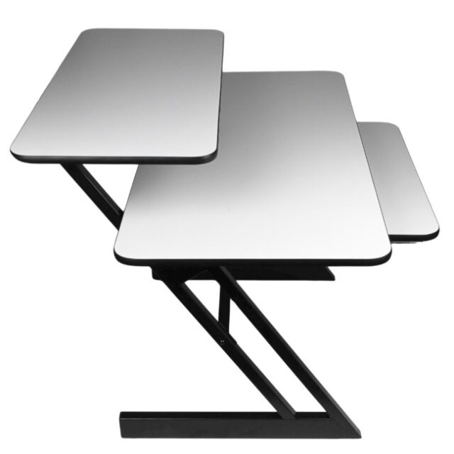 SD3 -  Biurko studyjne stanowisko robocze blat półka na sprzęt audio wysuwana półka na klawiaturę 91 4 cm - imagine 3