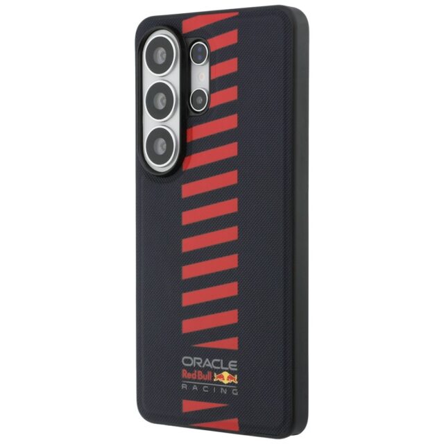 Red Bull PU Leather Meshed Powerbar Magnetic Zadní Kryt pro Samsung Galaxy S26 Ultra Navy - imagine 3