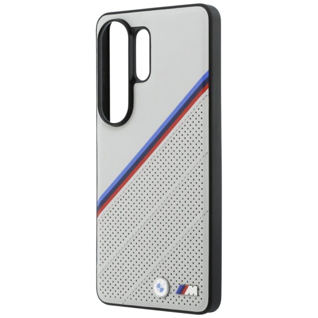 Case BMW Tricolor Metal Logo MagSafe for  Samsung Galaxy S26 Ultra grey - imagine 6