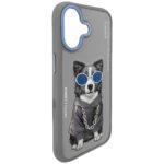 Case Nimmy Glasses Cool Dog for iPhone 17 grey - imagine 4