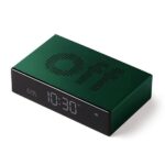 Lexon Flip Premium Two-sided Alarm Clock dark green LR152DG1 - imagine 4