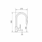 Set - Sink PYRAMIS PYRAMIS SIROS (57x51 5) 1B + Faucet IDEA Black Edition - 070169002BE - Volcano - imagine 5