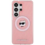 Case Karl Lagerfeld IML Repeated         Choupette MagSafe for Samsung Galaxy S26 Ultra pink - imagine 3