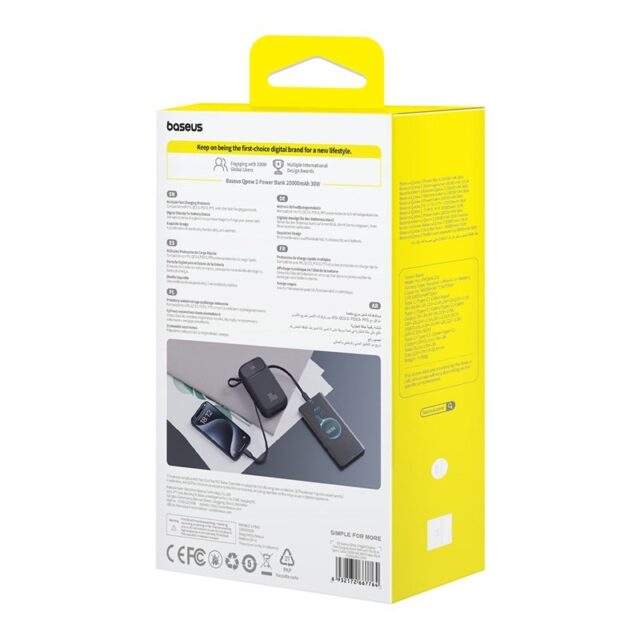 Baseus PPQD4-20C Lithium Polymer (LiPo) 20000 mAh Black - imagine 4