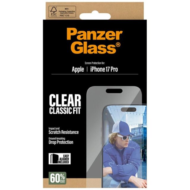 PanzerGlass Classic Fit EasyAligner Tempered Glass for iPhone 17 Pro - imagine 5