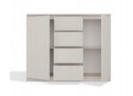 CHEST OF DRAWERS WITH 2 DOORS AND 4 DRAWERS  CASHMERE COLOUR - imagine 7