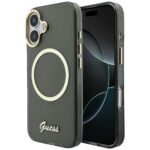 Case Guess IML Script Metal MagSafe for   iPhone 17 black