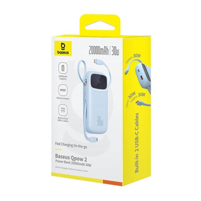 Baseus QPow2 - 20 000 mAh 30 W power bank (blue) - imagine 6