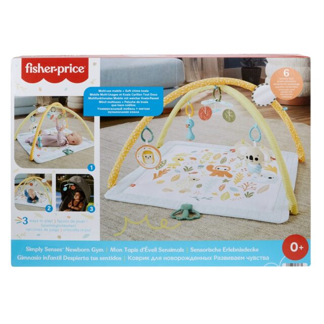 Fisher-Price Simply Senses Newborn Gym Baby Activity Mat with 6 Sensory Toys - imagine 6