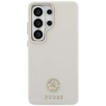 Case Guess Rhinestone Round Logo MagSafe for Samsung Galaxy S26 Ultra beige - imagine 3