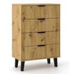 SCANDI 4S SLIM OAK ARTISAN CHEST OF DRAWERS