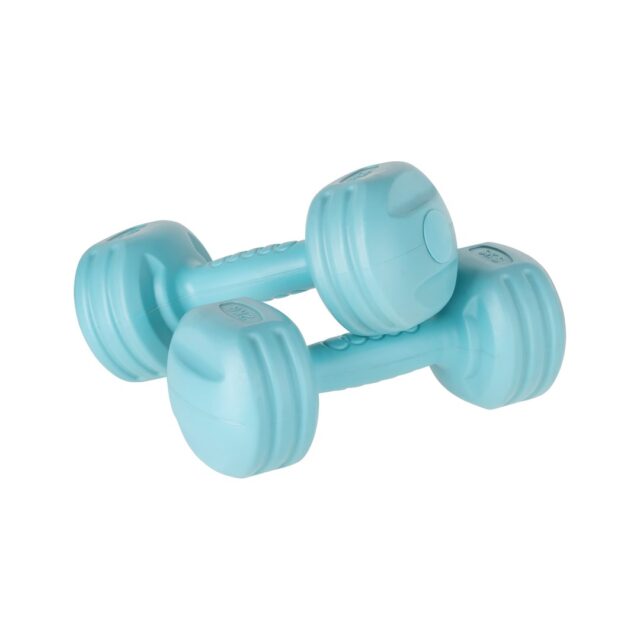 REBEL ACTIVE Bitumen dumbbell set 20kg (2x1kg + 2x2kg + 2x3kg + 2x4kg) - imagine 3