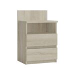 Topeshop M1 SONOMA MAT nightstand/bedside table 2 drawer(s) Oak - imagine 2