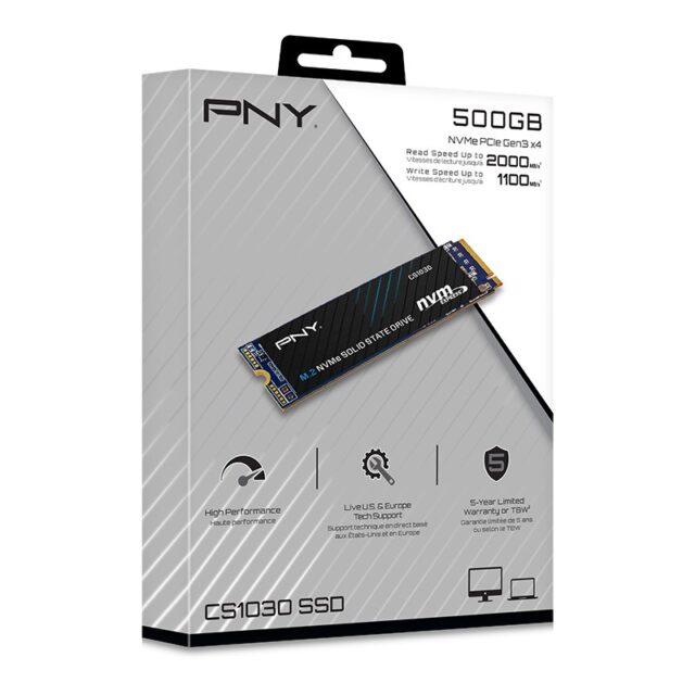 PNY CS1030 500 GB M.2 PCI Express 3.0 NVMe 3D NAND - imagine 2