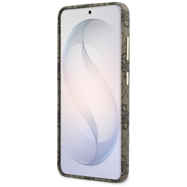 Guess PU 4G Script Metal Logo Magnetic Zadní Kryt pro Samsung Galaxy S26 Brown - imagine 6