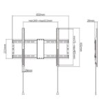 Gembird WM-80F-01 TV mount/stand 2.03 m (80 ) Black - imagine 4