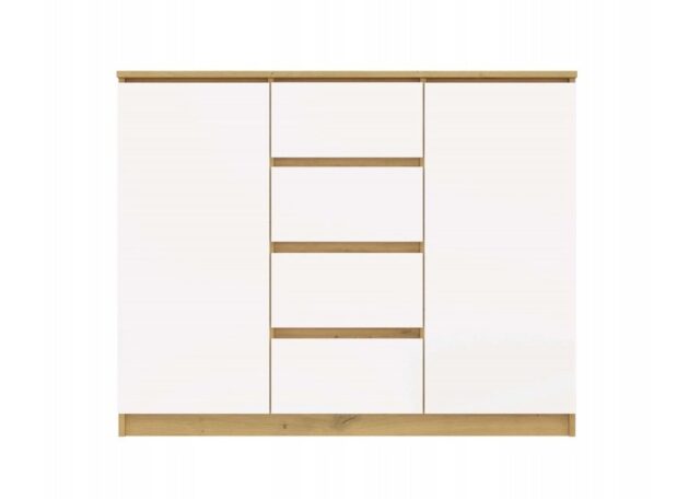 ARTISAN 2-DOOR 4-DRAWER CHEST OF DRAWERS/WHITE - imagine 4