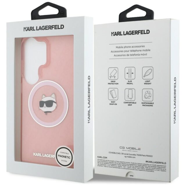 Case Karl Lagerfeld IML Repeated         Choupette MagSafe for Samsung Galaxy S26 Ultra pink - imagine 8